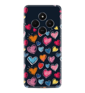 Xiaomi 14C Kılıf Boutique Baskılı Resimli Boyama Kalpler Pcode -019