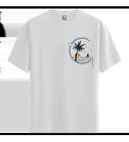Tropical Escape - %100 Pamuklu Kadın Beyaz Tişört - Premium Quality (Siyah - Beyaz)