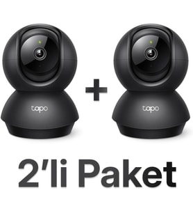 Lexroo Tapo C211 (2-Pack) 2K 3MP Yatay ve Dikey Ev Güvenliği Wi-Fi Kamerası 2'li