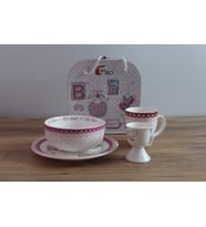 Paçi Porselen Çocuk Mama Seti Baby Girl (Desenli)