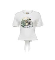 Biggdesign Nature Boğazda Bisiklet Kadın T-shirt (Beyaz)