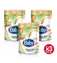 Baby Goat 2 Keçi Sütü Bazlı Organik Zeytinyağlı Bebek Sütü 350gr 3 Adet