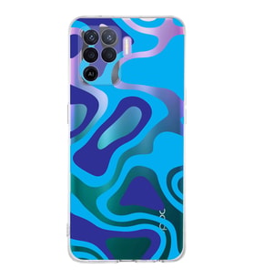 PrintiFy Oppo A94 Uyumlu Kamera Korumalı Renkli Desen Tasarımlı Şeffaf Silikon Kılıf