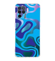 PrintiFy Oppo A94 Uyumlu Kamera Korumalı Renkli Desen Tasarımlı Şeffaf Silikon Kılıf
