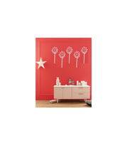 DUVAR ÇIKARTMA STICKER DEKORATİF DUVAR KAĞIDI,SÜS  İKİ ADET GRİ PAPATYALI PVC 48X33X0,5CM