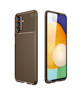 Galaxy A36 Kılıf Auto Focus Karbon Kapak - Kahverengi