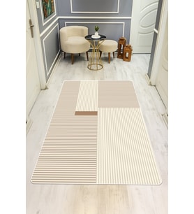 Modern Desenli Dijital Baskı Kaymaz Taban Halı H0233