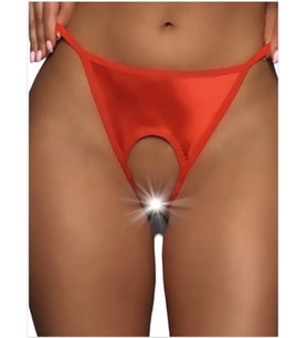 Mulvxbrf Brf02 Kırmızı Özel Bölgesi Açık Saten String - Tanga (Mulvix)