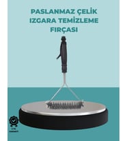Uzun Saplı Paslanmaz Çelik Izgara Temizlik Fırçası