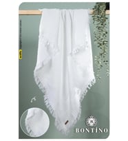 Müslin Örtü & Battaniye 4 Katlı Saçaklı %100 Pamuk 100x110 Cm Ekstra Yumuşak ve Nefes Alabilir