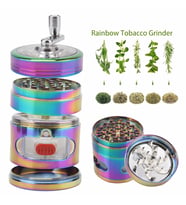 Çelik TUTUN Öğütücü Grinder Değirmenli Kapak 4 Katmanlı Hazneli Yapı Baharat Tutun Değirmeni