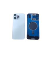 Uyumlu İphone 16 Pro Max Arka Kapak Kamera Camlı Full ( Pil Kapağı ) Cam - Beyaz