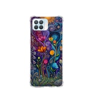 PrintiFy Oppo Reno4 Lite ile Uyumlu Düşlerin Dansı Serisi Rüyalar Ötesi Tasarımlı Uv Baskılı Köşe Korumalı Antişok Kılıf