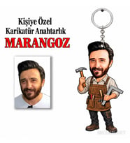 Fotoğraftan Kişiye Özel Kişiye Marangoz Karikatür Anahtarlık Karikatürlü 8 cm MDF Anahtarlık - Kişiye Marangoz Karikatür Anahtarlık Hediyesi Yeni İş ve Meslek Hediyesi