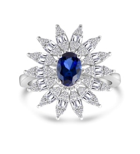 1.45 Karat Safir Pırlanta Yüzük