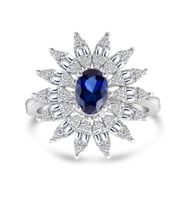 1.45 Karat Safir Pırlanta Yüzük