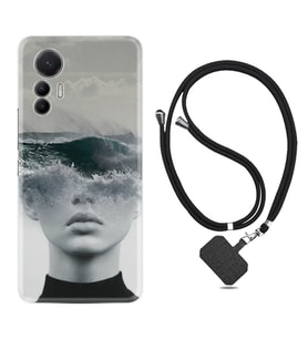 Xiaomi 12 Lite Kılıf Resimli Boyun Askılı İpli Desenli Silikon Mistic Woman 1361