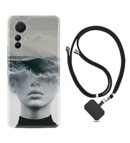 Xiaomi 12 Lite Kılıf Resimli Boyun Askılı İpli Desenli Silikon Mistic Woman 1361