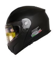 Motosiklet Çene Açılır Kask Güneş Vizörlü Ece 22.06 Sertifikalı New Motor Kaskı V2 Mat Black