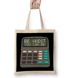 Be Audit You Can Be Funny Accountant Auditor Pun Bez Çanta Uzun Saplı