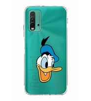 Xiaomi Redmi 9T  Kamera Korumalı Kapak Donald Duck Tasarımlı Şeffaf  Kılıf