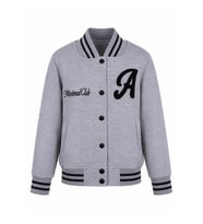 Trender Düğmeli A Baskı 3 ip Kolej Gri Erkek Çocuk Sweatshirt 8088