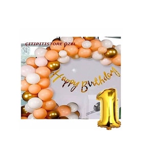 Çıtıpıtıstore Lüks 1 Yaş Doğum Günü Balon Konsepti
