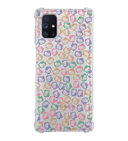 Samsung Galaxy M51  Köşe Korumalı Antişok Kapak Hello Kitty Tasarımlı Şeffaf Silikon Kılıf