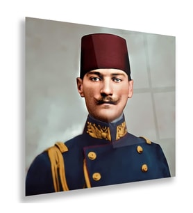 Asker Atatürk Cam Tablo