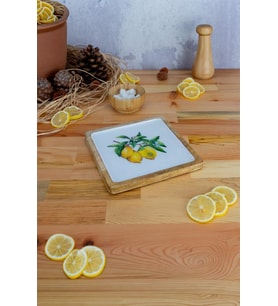 Bambum Kangura - Mango Ağacından Kare Tepsi Limon Küçük