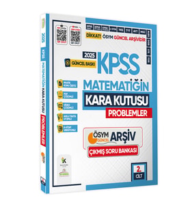 2025 KPSS Matematik Kara Kutu 2. Cilt PROBLEMLER ÖSYM Çıkmış Soru Bankası Video/PDF Çözümlü