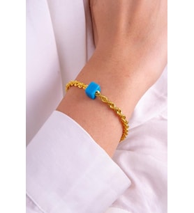 Altın Halat Bileklik 3 Mm