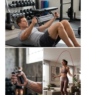 Ev Spor Seti Atlama İpi El Yayı Karın Egzersiz Aleti Fitness Seti