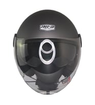 FR612 Mat Gri Motosiklet Kaskı Güneş Vizörlü Yarım Açık Motorcu Kask