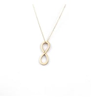 Kişiye Özel 925 Ayar Gümüş Sonsuzluk Model Kolye (Gold)