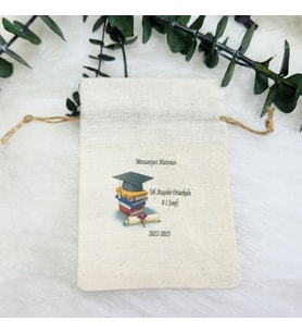 30 Adet Okul Mezuniyet Baskılı 9x12 cm  Baskılı Lavanta Kesesi Hediyelik-