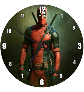 Cakatablo Film Karekteri Savaşçı Deadpool Duvar Saati