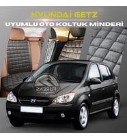Hyundai Getz Antrasit Renk Tay Tüyü Cepli & Terletmez Sırtlı Oto Koltuk Minder Seti - Koltuk Koruma Kılıfı (ÖN & ARKA TAM SET)
