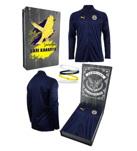 Fenerbahçe Orijinal 23/24 A Takım Hoca Lacivert Çocuk Sweat +Bileklik Set Kutulu (Lacivert)