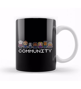 8 Bit Community  Logo Kupa Bardak Porselen