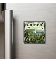 Gine Guinea - Posta Pulu Temalı Ülke - Baskılı Buzdolap Magneti Kare - 9x9 cm