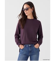 LC WAIKIKI Mürdüm Soft Touch Oversize Kadın Sweatshirt Tunik