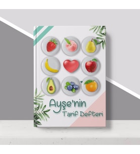BK Gift Kişiye Özel İsimli Mutfak Tarif Defteri-15 (Beyaz)