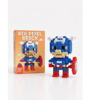 Kaptan Amerika Tasarımlı Büyük Parçalı Blok Oyuncak Seti Big Pixel Brick Set