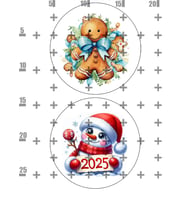 Yenilebilir Şeker Kağıt Yıl Başı New Year Christmas Temalı Pasta Süsleme