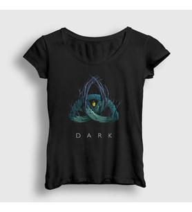 Presmono Kadın Siyah Forest Dark T-Shirt 186602tt