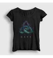 Presmono Kadın Siyah Forest Dark T-Shirt 186602tt