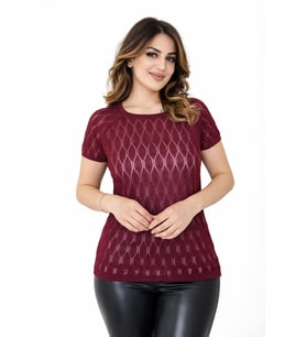 Kadın Triko Kısa Kol Bluz 12943 BGL-ST05309