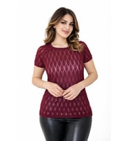 Kadın Triko Kısa Kol Bluz 12943 BGL-ST05309