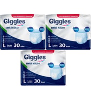 Giggles Hasta Bezi Yetişkin Emici Külot L-Büyük 90 Adet (3PK*30)